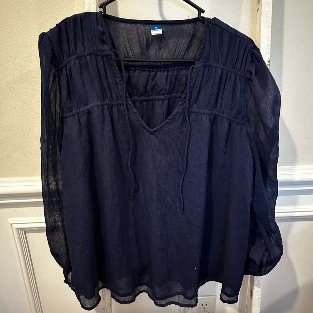 Navy Blue Women's Top